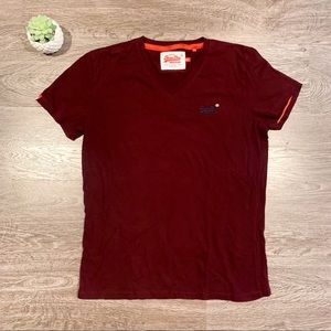Men’s Superdry Burgundy T-Shirt 3XL